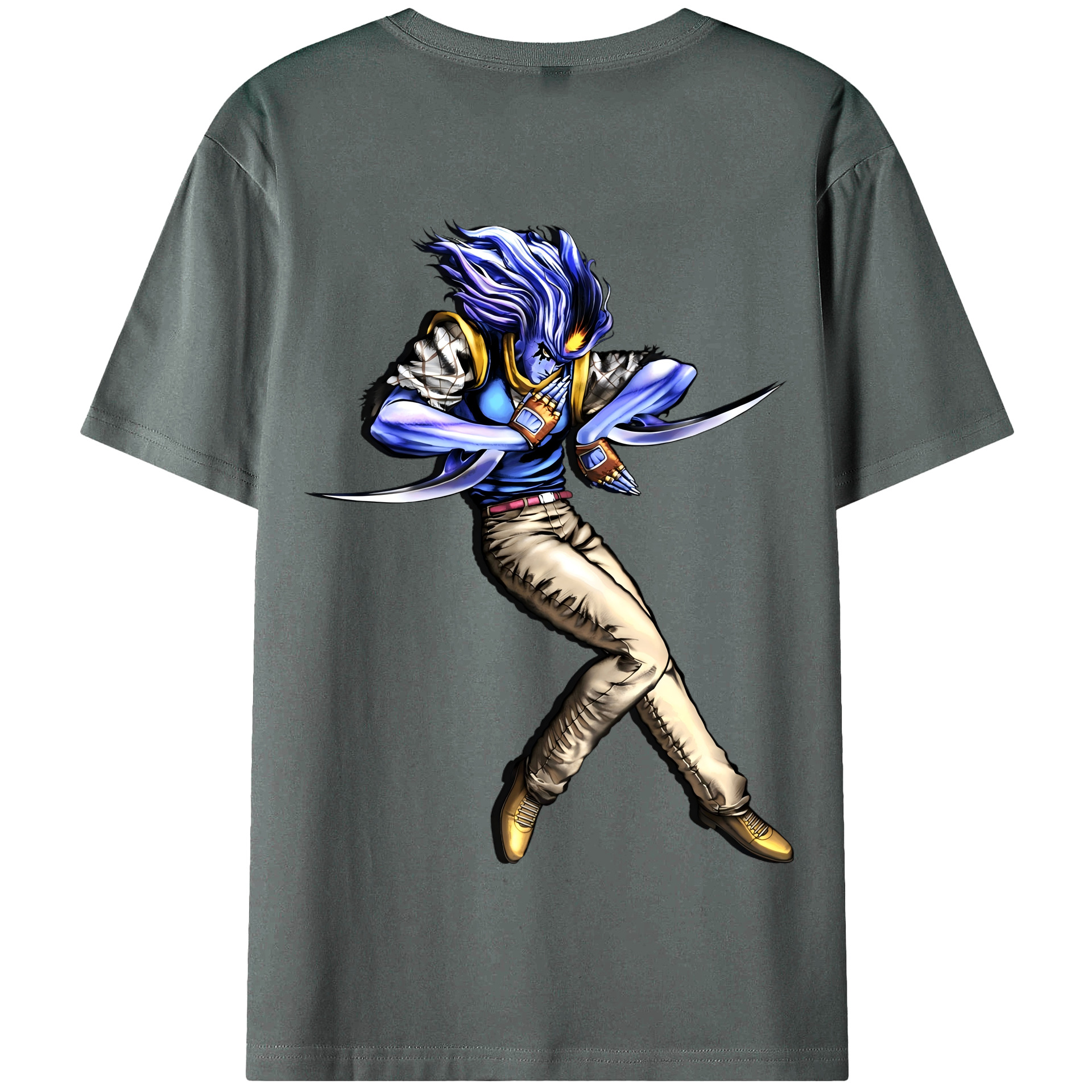 （画像用） ジョジョの奇妙な冒険 JoJo's Bizarre Adventure 綿100％半袖Tシャツ（背面プリント）